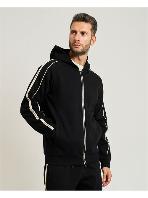 Felpa uomo EA7 fullzip con logo tape sulle spalle EMPORIO ARMANI EA7 | 7M000973-AF10377UC001